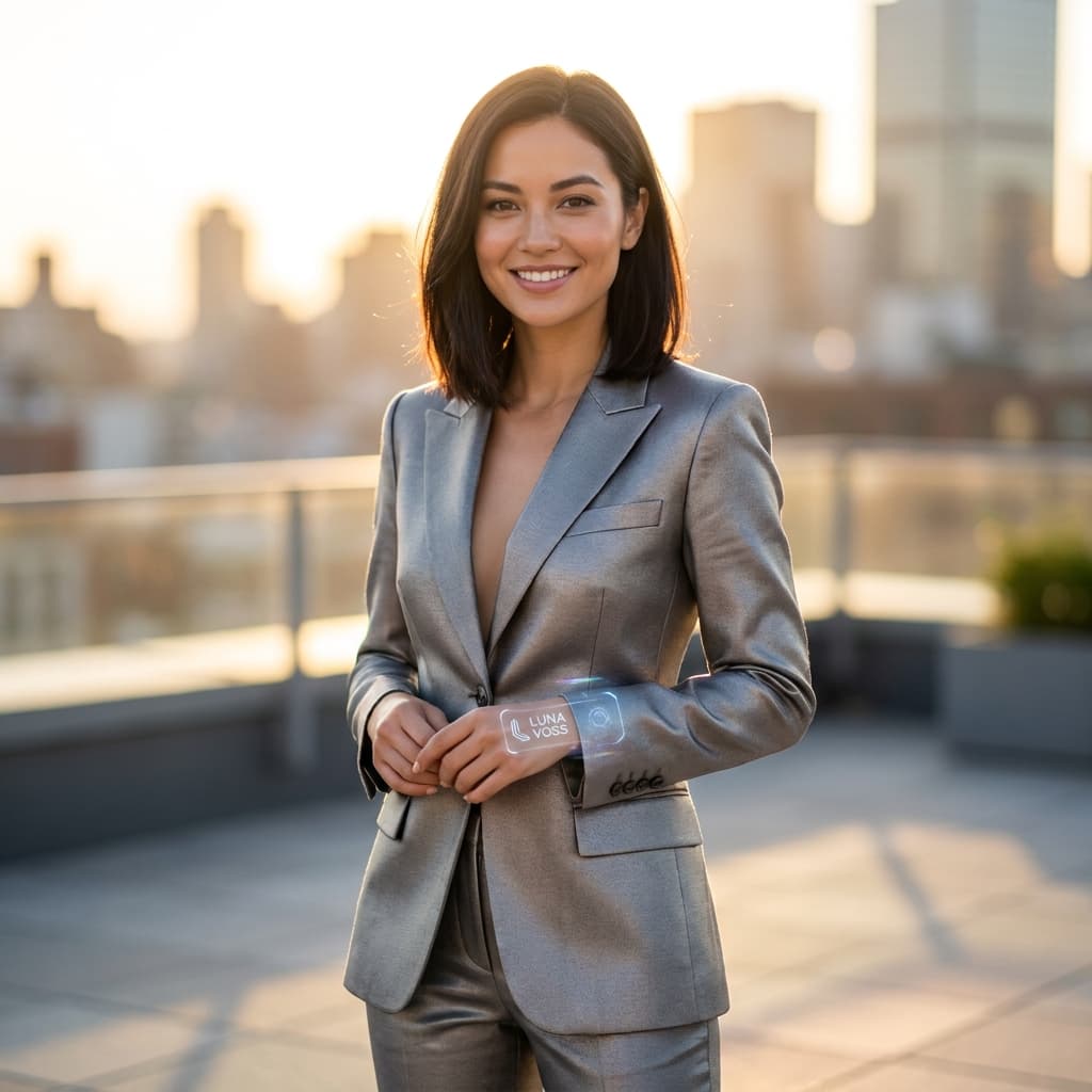 Shine bright in your own unique style! 🌟 Embrace a look that makes you feel confident and fabulous, just like this chic suit! Remember, the best accessory is that radiant smile! #FashionInspo #StyleConfidence #ChicVibes #GoldenHourGlow #WomenEmpowerment