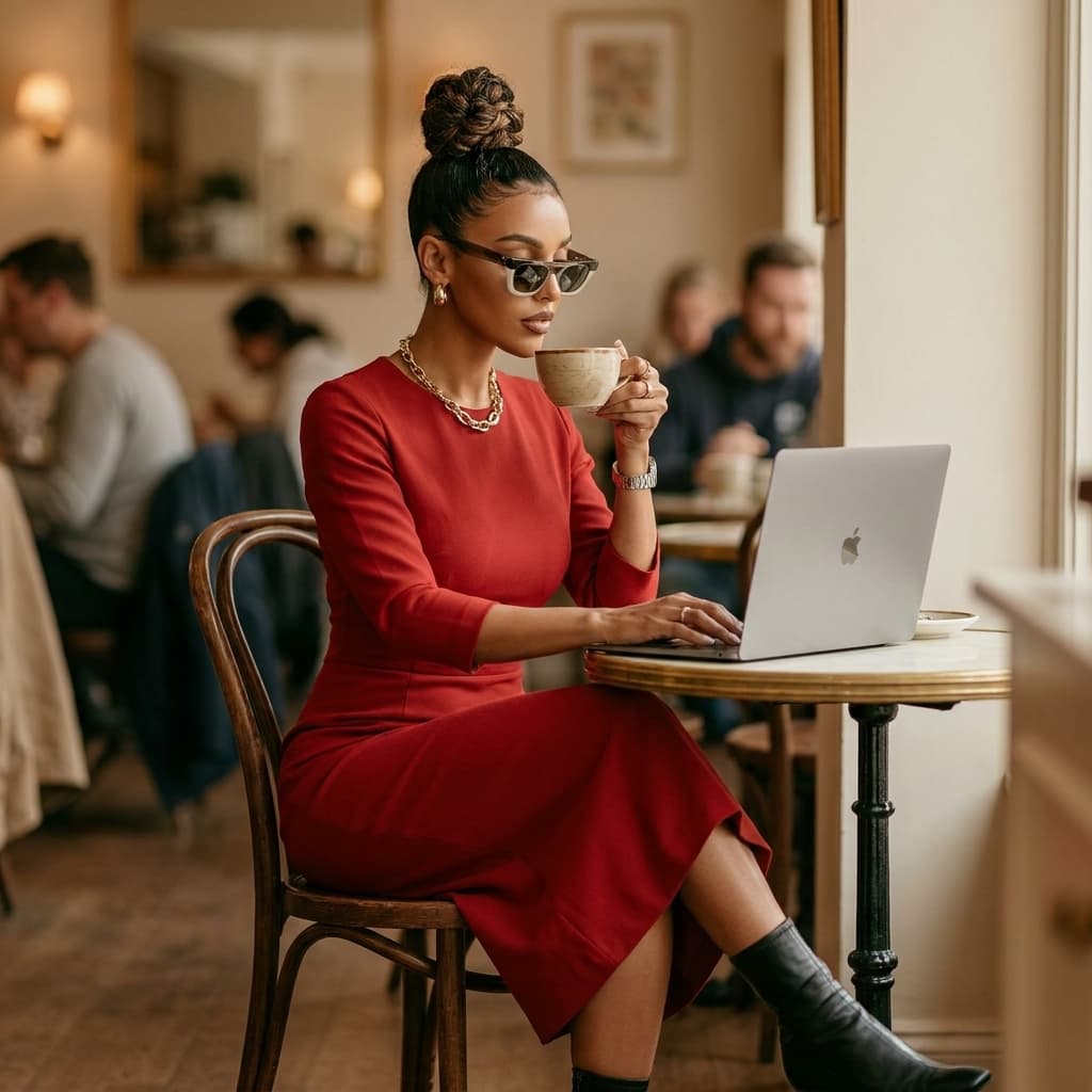Elevate your coffee run style with a tailored dress that speaks confidence and creativity. Fashion is not just what you wear; it's your attitude and presence. Embrace the elegance and make every moment a runway. #FashionForward #MensStyle #EleganceRedefined #TailoredLook #Inspiration